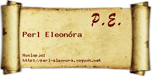 Perl Eleonóra névjegykártya